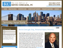 Tablet Screenshot of kevinconcaghattorney.com